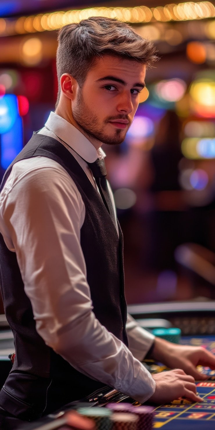889a mobile app running live blackjack table on an Android phone